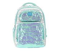 Girabrilla School Bag Nice Group Zaino Puffer da Scuola per Bambine e Ragazze, Effetto Piumino, Doppia Tasca Esterna, Colore Azzurro, Turchese, Taglia Unica, 19019