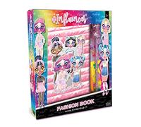 Nice Group - Influencer Fashion Book, Diario con Morbida Copertina Scintillante, Penna Pom Pom, Adesivi Gemme e Stickers, Colore Casuale