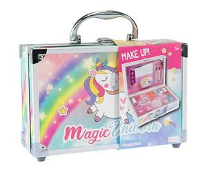 Nice Group - Magic Unicorn Case Make Up, Valigetta con Specchio e Set di Trucchi per Bambini