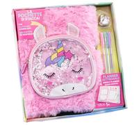 Nice Group - Magic Unicorn Fun Notebook, Quaderno Peloso a tema Unicorno con Pochette