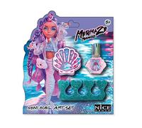 Nice Group - Mermaze Mini Nail Art Set - Smalto per Unghie con Gemme e separa Dita per Bambini