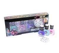 Nice Group - Monster High Nail Kit, Confezione con 3 Smalti per Unghie e Adesivi