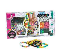 Nice Group Perline ABC Fluo, Confezione da 500 Charms Colorati e multiformi, con Lettere Piatte, quadrate, tonde per bracciali, Multicolore, 87003