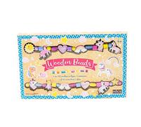 Nice Group Group-87026 Wooden Beads, Perline di Legno, Set Unicorni con 16 Animaletti Charms per Bambini, Kit per Bracciali e Collane, Multicolore, Unica, 87026