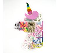 Nice Group - PERLINE ABC Unicorn Box, 1 Kit di Perline colorate e multiformi, a tema Unicorno, per Bambini, 1 Scatola a Sorpresa