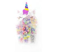 Nice Group - PERLINE ABC Unicorn Pocket Box 87021, 1 Kit di Perline colorate e multiformi, a tema Unicorno, per Bambini