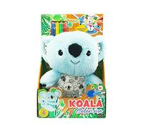 Nice Group - Pupazzo Koala color me, il peluche azzurro da colorare, lavare e ricolorare coi 4 pennarelli magici