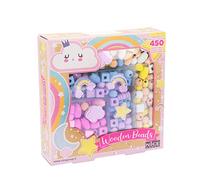 Nice Group - Wooden Beads Mini Box Rainbow, 1 Kit di Perline Colorate e multiformi, Scatola Arcobaleno per Bambini