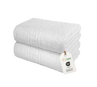 nice homeit Set 2 Asciugamano da Bagno grandi 100x150 cm - Extra Large Telo Bagno in 100% Cotone Filato ad Anello - Extra Morbido e Assorbente. MADE IN ITALY