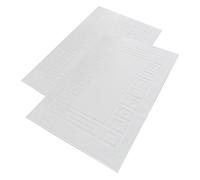nice homeit - Set 2 Tappeti da Bagno in Spugna - 100% Cotone - Tappetini da Bagno per Doccia di Alta Qualità - Extra Morbidi, Assorbenti e Lavabili in Lavatrice - Made in Italy (Bianco, 60 x 90 cm)