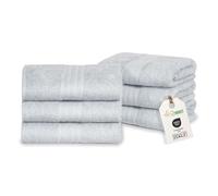 nice homeit - Set 6 Asciugamani viso e ospite in Cotone 40x75 in 100% cotone filato ad anello - set asciugamani bagno viso e bidet Extra Morbidi e Assorbenti. MADE IN ITALY - GRIGIO