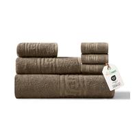 nice homeit Set Asciugamano in 100% Cotone - 100 x 150 cm - Set di Asciugamani per Bagno Extra Grande - Morbidi ed Altamente Assorbenti- Made in Italia - Marrone