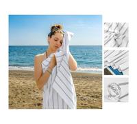 nice homeit -Set da 2 Telo Mare in Cotone 75x160cm - Asciugamano Mare a Doppia Faccia - Assorbente, Asciugatura Rapida, Leggero, Anti-Sabbia, Made in Italy