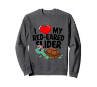 Nice I Love My Red Eared Slider per tartarughe mamme papà novità Felpa