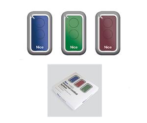 Nice Kit trasmettitori completo di ricevitore OX2 + 3 telecomandi rosso+verde+blu