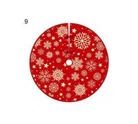 Nice-looking Tree Skirt Round Flannel Decorative Christmas Exquisite Tree Pad for Festival