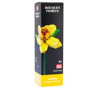 Nice Mattoncini - Flower II - Set da Costruzione in Blocchi del Fiore Narciso, 128 Pezzi - cod 78069