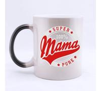 Nice mug super 100% Mama Pure Heat color changing mug Magic Coffee mug Ceramic/oz Morphing mug - Best gift per la festa della mamma, compleanno, Natale e Capodanno