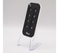 NICE MYGO8 - Telecomando a 8 canali nero per cancelli e porta del garage, 433,92 MHz, sostituisce le gamme FLOR-S, ONE e FLORE + 1 Goodies DOMOBIP (confezione da 2)
