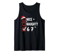 Nice Naughty 6 7 Christmas Santa Claus Canotta