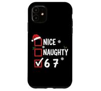 Nice Naughty 6 7 Christmas Santa Claus Custodia per iPhone 11