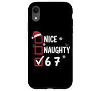 Nice Naughty 6 7 Christmas Santa Claus Custodia per iPhone XR