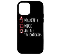 Nice Naughty Ate All The Cookies Christmas List Shirt Xmas Custodia per iPhone 12 mini
