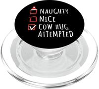 Nice Naughty Cow Hug Attempted Christmas List Fattoria PopSockets PopGrip per MagSafe