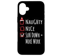 Nice Naughty Fed The Wrong Animal Christmas List Fattoria Custodia per iPhone 16 Plus