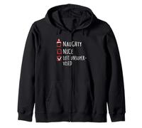 Nice Naughty Left Unsupervised Christmas List Shirt Xmas Felpa con Cappuccio