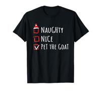 Nice Naughty Pet The Goat Christmas List Fattoria Maglietta