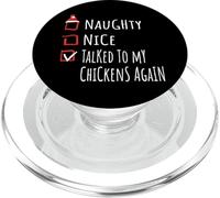 Nice Naughty Talked To My Chickens Christmas List Fattoria PopSockets PopGrip per MagSafe