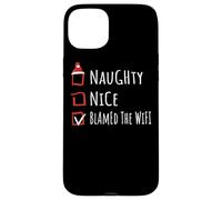 Nice Naughty Talking To My Plants Christmas List Shirt Xmas Custodia per iPhone 15 Plus