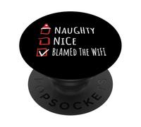 Nice Naughty Talking To My Plants Christmas List Shirt Xmas PopSockets PopGrip Adesivo