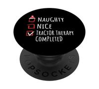 Nice Naughty Tractor Therapy Completed Christmas List PopSockets PopGrip Adesivo