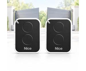 NICE ON2E - Set di 2 telecomandi per cancello automatico, 2 pulsanti, trasmettitore 433,92 MHz rolling code