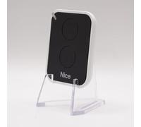 NICE ON2E - Telecomando a 2 canali in bianco e nero per cancelli e garage, Rolling Code O-Code/One 433,92 MHz, trasmettitore ufficiale certificato + 1 Goodies DOMOBIP (confezione da 1)