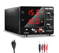NICE-POWER Alimentatore CC variabile da 0 ~ 30 V 0 ~ 10 A, display LED a 3 cifre corrente e tensione regolabile da 150 W fissa con encoder Alimentatore banca CC 15