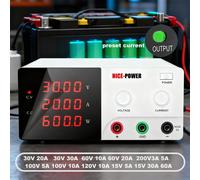 Nice-Power Switching DC Lab Alimentatore Laboratorio Regolabile 30V 30A 60V 10A 20A 60A, 450W-1200W Regolatore di tensione di corrente