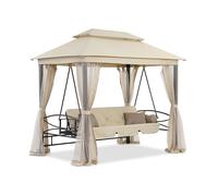 Nice Premium Garden Point altalena da giardino in metallo beige