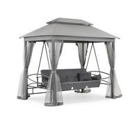 Nice Premium Garden Point altalena da giardino in metallo grigio