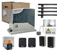 NICE ROBUS KIT 400 BD 24V PER CANCELLI SCORREVOLI FINO A 400 KG CON 4MT CREMAGLIERA RB400BDKCE