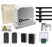 NICE ROBUS KIT 600 24V PER CANCELLI SCORREVOLI FINO A 600 KG CON 4MT CREMAGLIERA RBS600BDKCE