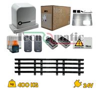 NICE ROBUS RBS 400KG KIT AUTOMAZIONE SCORREVOLE 24V +4MT CREMAGLIERA RBS400BDKCE