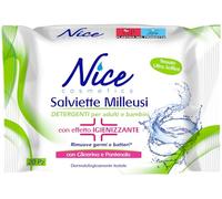 Nice Salviette Milleusi Igienizzanti, Fresche e Idratanti sulla Pelle Con Glicerina e Pantenolo, Confezione Pocket da 20 Salviette Umidificate
