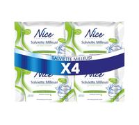 Nice Salviette Milleusi Igienizzanti, Fresche e Idratanti sulla Pelle Con Glicerina e Pantenolo, Confezione Pocket da 20 Salviette Umidificate (Confezione da 4)