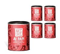 NICE SPICE peperoncino con carne spezie, 5 lattine (5 x 55 g), mix di spezie per piatti messicani, tacos, burritos, regalo per cuochi amatoriali, scorte di spezie