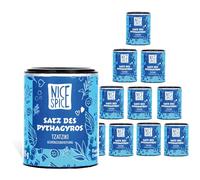 NICE SPICE Set di spezie Pythagyros, 10 lattine (10 x 55 g), perfetto per Tzatziki e giroscopi, 10 ingredienti pregiati tra cui aneto e zenzero, piacere per gli amanti della Grecia
