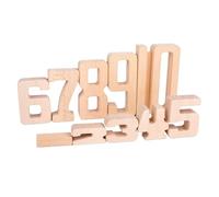 Nicear 10 Pezzi Di Blocchi Di Legno Per Costruzioni Con Numeri, Grandi Blocchi Con Cifre Da 1 a 10, Blocchi Educativi Per Bambini Piccoli
