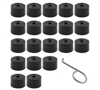 Nicear 20 pezzi 17mm Copribulloni Ruota con Strumento di Rimozione - Copribulloni Esagonali Universali per Vw Golf Tutte le Auto Copribulloni Ruota Antifurto Durevoli (Nero)